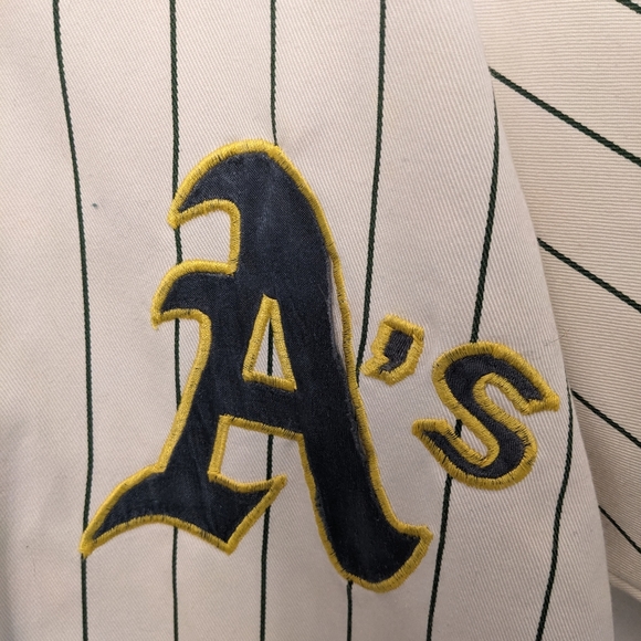 Starter Oakland Athletics A's Jersey Vintage Retro Medium M RARE 2pac Tupac - Picture 7 of 10